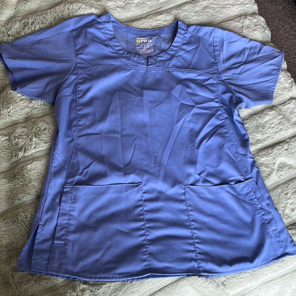 WonderWink Pro Ceil Blue Scrub Top